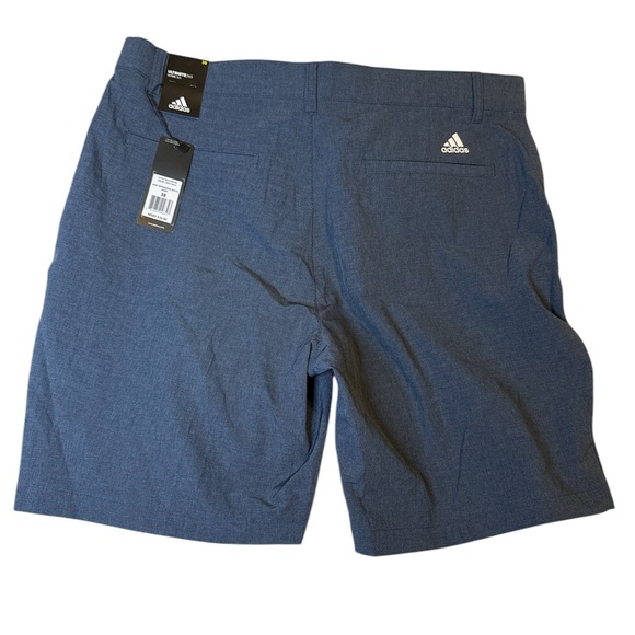 Adidas Men's Navy Herringbone Shorts - Picture 3 of 7